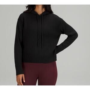lululemon Double Knit Sweater Hoodie Black Size M/L
